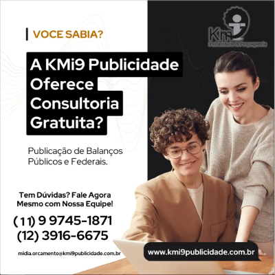 Você Sabia? A KMi9 Publicidade Oferece Consultoria Gratuita